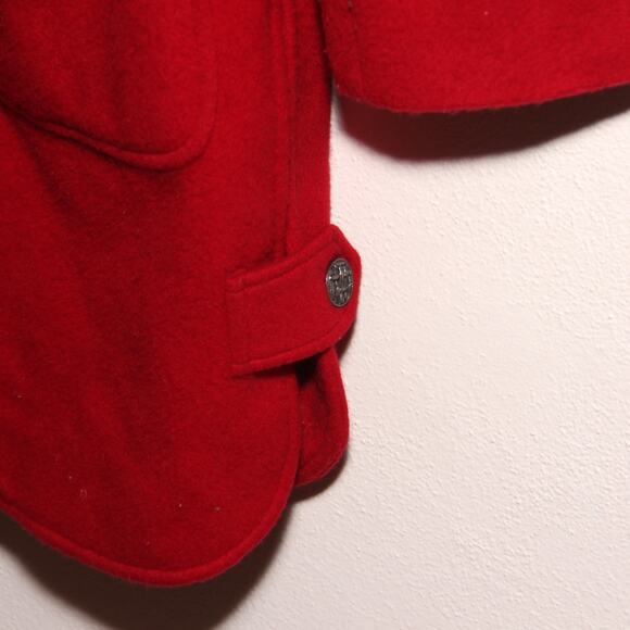 Vintage Lauren Meren Wool Blend Coat Red Medium (No size tag) - Picture 7 of 10